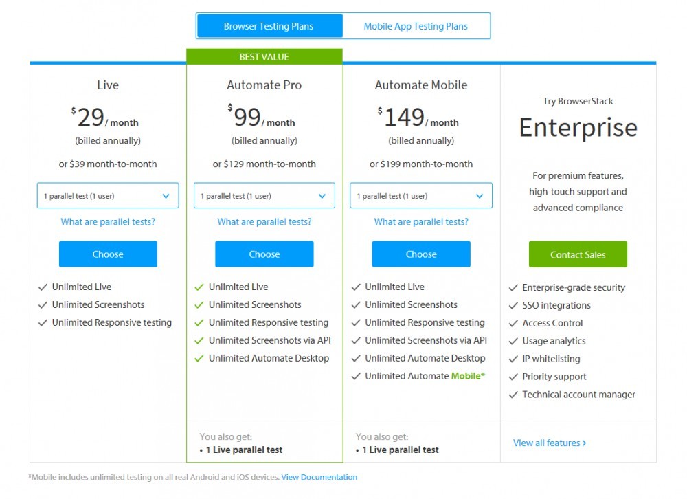 browserstack mobile app testing